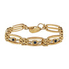 Deja Vu 9ct Yellow Gold Sapphire & Diamond Gate Bracelet - Bracelet - Walker & Hall