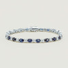 18ct White Gold 8.57ct Sapphire & Diamond Bracelet