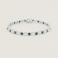 18ct White Gold Sapphire & Diamond Natalia Bracelet
