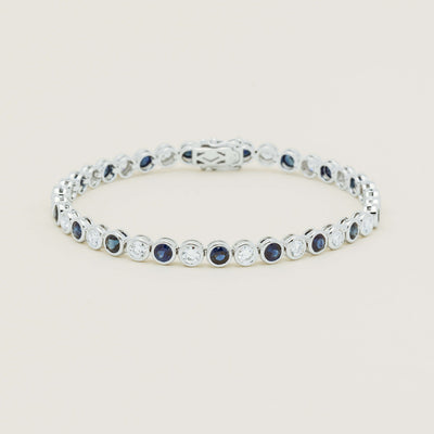 18ct White Gold Sapphire & Diamond Natalia Bracelet