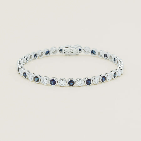 18ct White Gold Sapphire & Diamond Natalia Bracelet