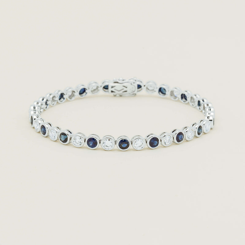 18ct White Gold Sapphire & Diamond Natalia Bracelet