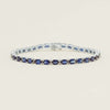 18ct White Gold 9.24ct Oval Sapphire Panorama Bracelet - Bracelet - Walker & Hall