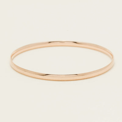 9ct Rose Gold 4mm Bangle - Bracelet - Walker & Hall