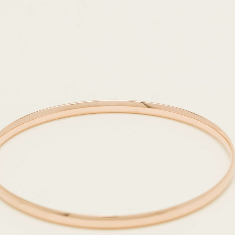 9ct Rose Gold 4mm Bangle - Bracelet - Walker & Hall