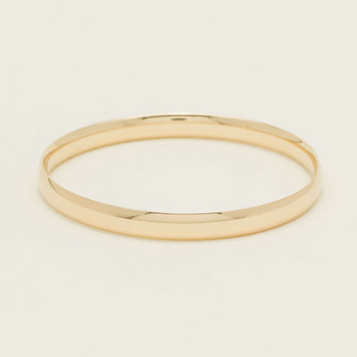 9ct Yellow Gold 6.5mm Bangle - Bracelet - Walker & Hall