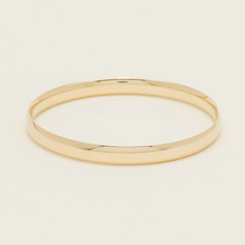 9ct Yellow Gold 6.5mm Bangle - Bracelet - Walker & Hall