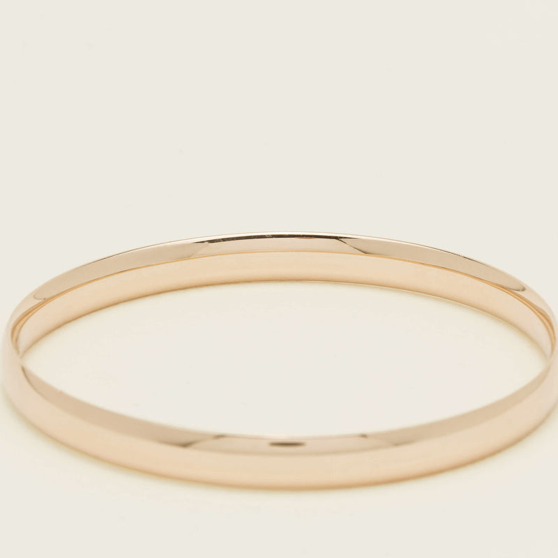 9ct Rose Gold 6.5mm Bangle - Bracelet - Walker & Hall