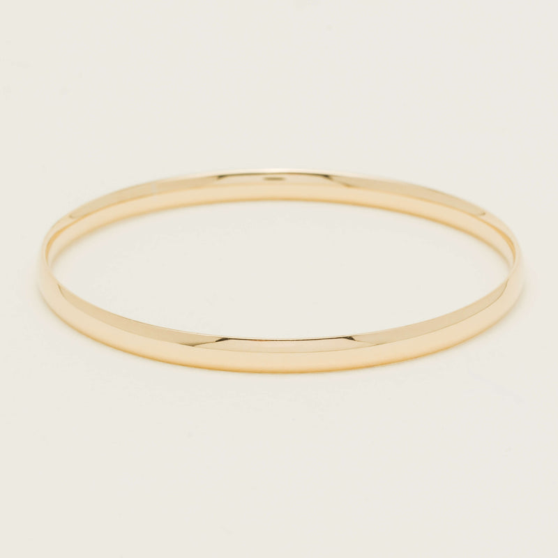 9ct Yellow Gold 5mm Bangle - Bracelet - Walker & Hall