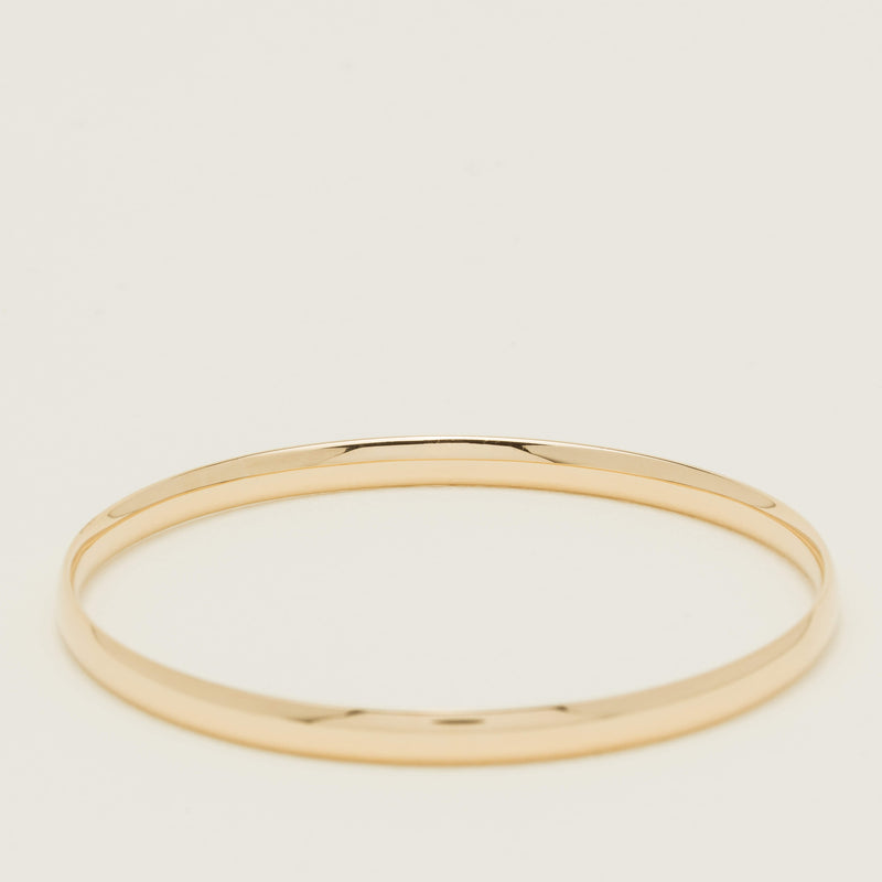 9ct Yellow Gold 5mm Bangle - Bracelet - Walker & Hall