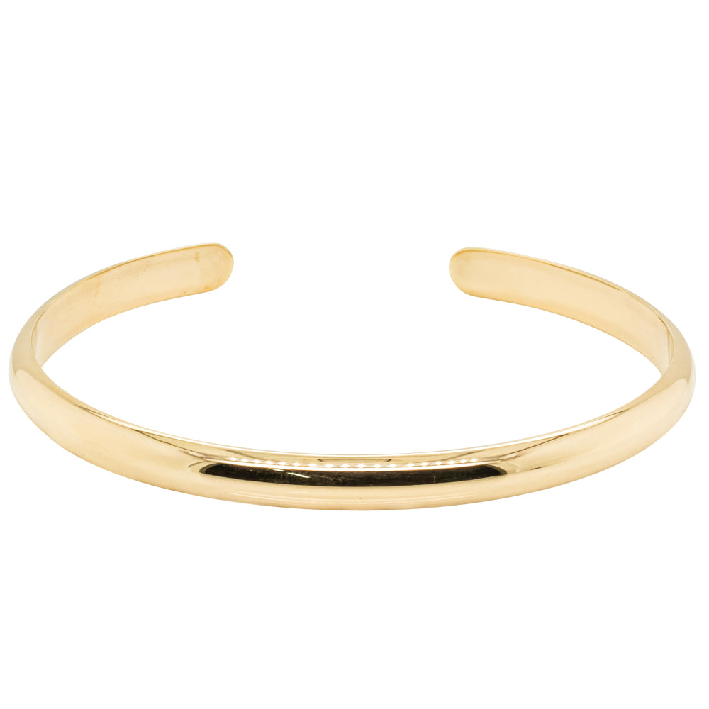 9ct Yellow Gold Cuff Bangle - Bracelet - Walker & Hall