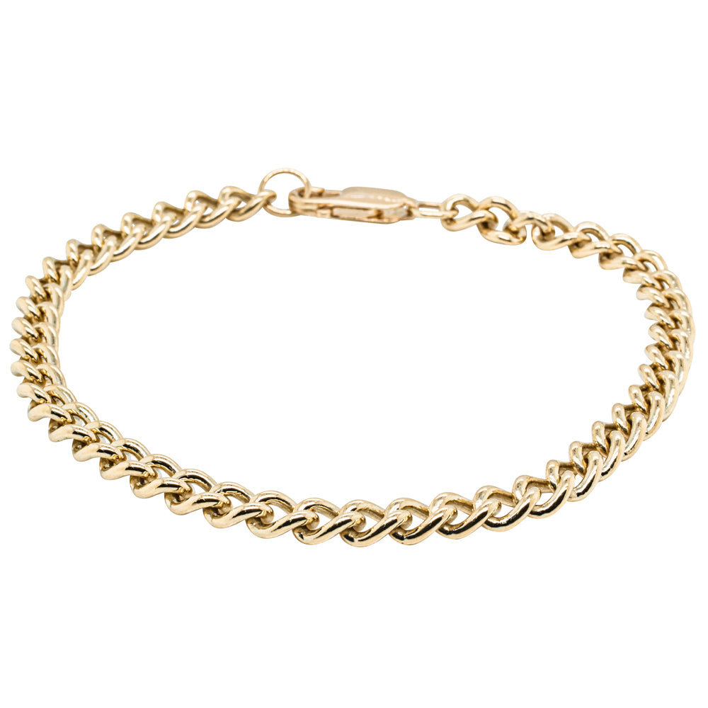 Deja Vu 9ct Yellow Gold Curb Bracelet - Bracelet - Walker & Hall