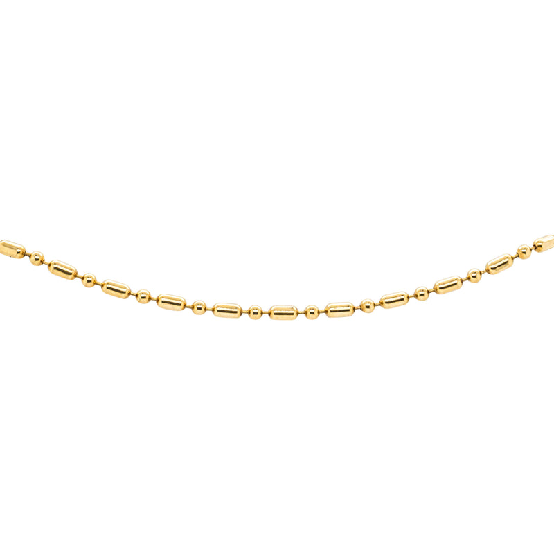 Deja Vu 18ct Yellow Gold Beaded Anklet