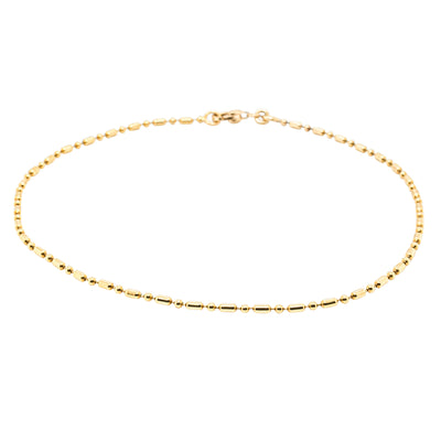 Deja Vu 18ct Yellow Gold Beaded Anklet