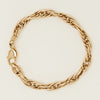 Deja Vu 9ct Yellow Gold Twisted Curb Link Bracelet - Bracelet - Walker & Hall