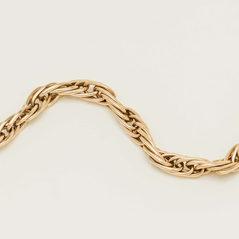 Deja Vu 9ct Yellow Gold Twisted Curb Link Bracelet - Bracelet - Walker & Hall