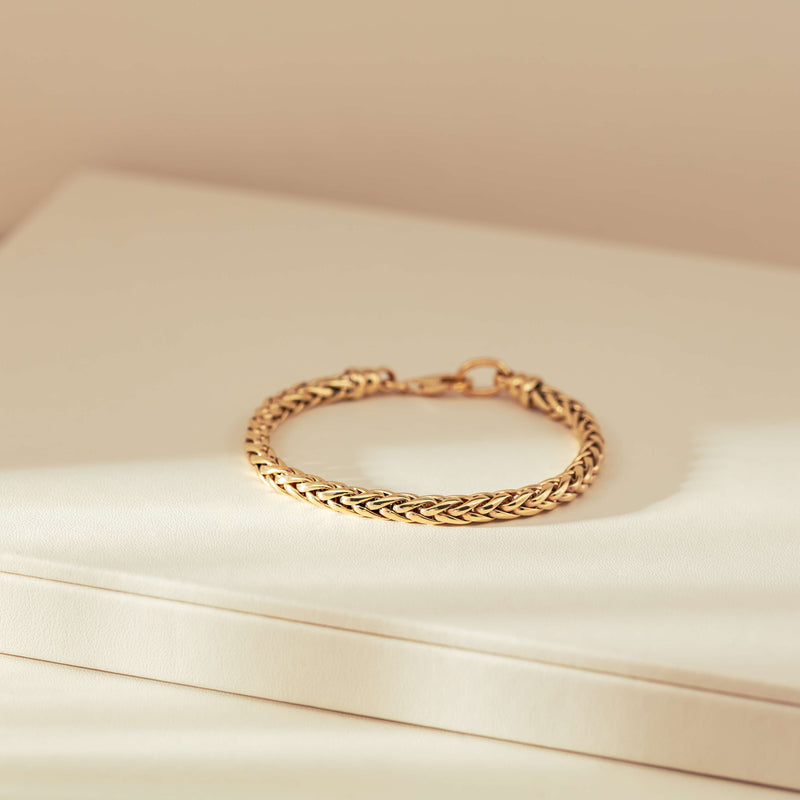 9ct Yellow Gold Foxtail Bracelet-Bracelet-Walker & Hall