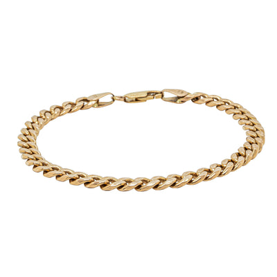 Deja Vu 9ct Rose Gold Hollow Curb Link Bracelet 18.5cm - Bracelet - Walker & Hall