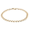Deja Vu 9ct Yellow Gold Flat Curb Link Bracelet 20.5cm - Bracelet - Walker & Hall