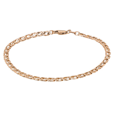 Deja Vu 9ct Yellow Gold Fancy Link Bracelet - Bracelet - Walker & Hall