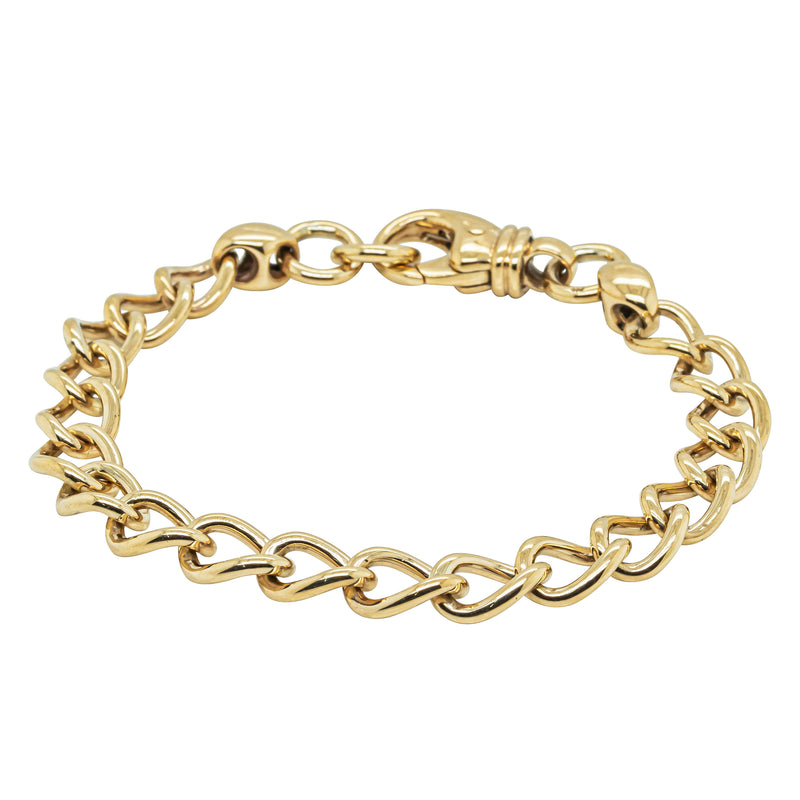 Deja Vu 9ct Yellow Gold Curb Link Bracelet - Bracelet - Walker & Hall