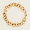 Deja Vu 14ct Yellow Gold Hollow Round Link Bracelet - Bracelet - Walker & Hall
