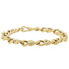 Deja Vu 9ct Yellow Gold Hollow Curb Link Bracelet 20cm - Bracelet - Walker & Hall