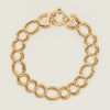Vintage 9ct Yellow Gold Double Curb Figaro Link Bracelet - Bracelet - Walker & Hall