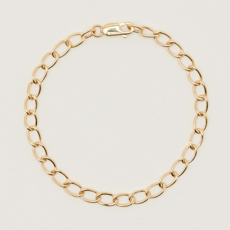 9ct Yellow Gold Curb Link Bracelet 18.5cm - Bracelet - Walker & Hall