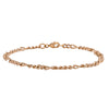 Deja Vu 15ct Rose & 18ct Yellow Gold Figaro Bracelet - Bracelet - Walker & Hall