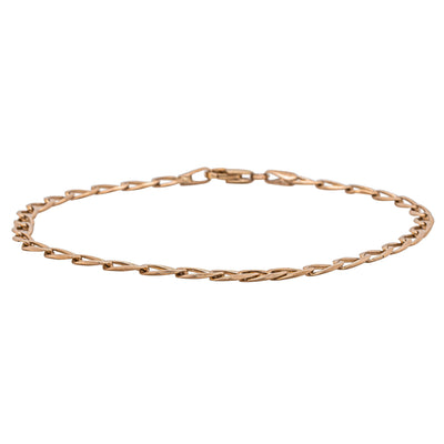 Deja Vu 9ct Rose & Yellow Gold Oval Curb Bracelet - Bracelet - Walker & Hall