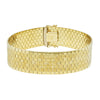 Deja Vu 14ct Yellow Gold Mesh Link Bracelet 20.5cm - Bracelet - Walker & Hall