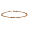 Deja Vu 9ct Rose Gold 3.3mm Curb Link Bracelet 18cm - Bracelet - Walker & Hall