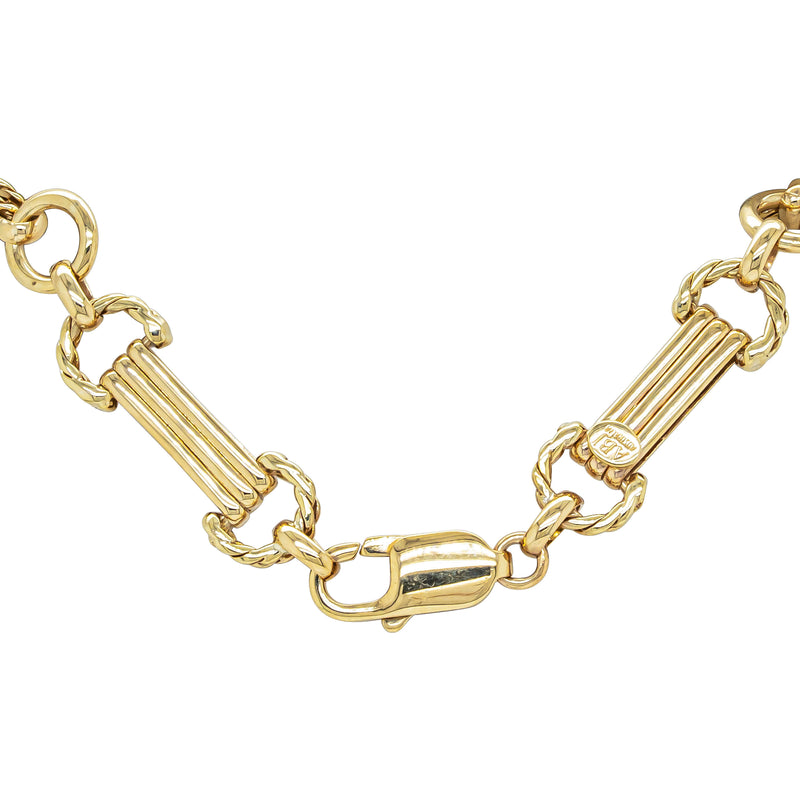 Deja Vu 9ct Yellow Gold Stirrup Link Bracelet 20cm - Bracelet - Walker & Hall