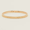 Vintage 9ct Rose Gold Hollow Patterned Bangle - Chester