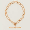 Vintage 9ct Rose Gold Long Link Bracelet With T-Bar - Bracelet - Walker & Hall