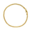 Deja Vu 9ct Yellow Gold Flat Curb Link Bracelet 19cm - Bracelet - Walker & Hall