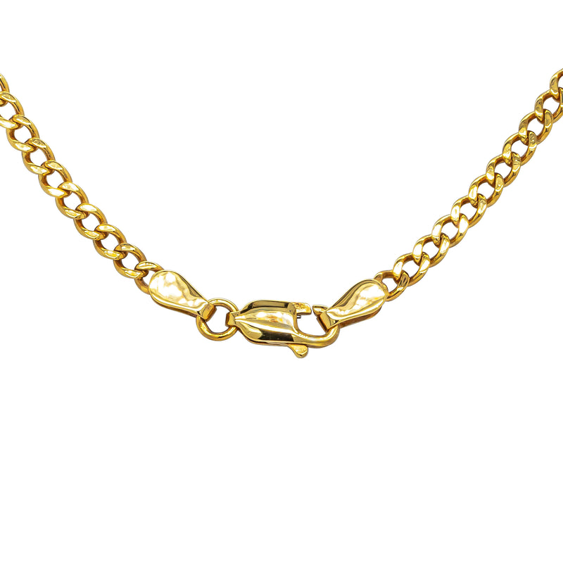 Deja Vu 9ct Yellow Gold Flat Curb Link Bracelet 19cm - Bracelet - Walker & Hall