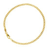 Deja Vu 9ct Yellow Gold Flat Curb Link Bracelet 21.5cm - Bracelet - Walker & Hall