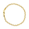 Deja Vu 9ct Yellow Gold Oval Belcher Link Bracelet 19cm - Bracelet - Walker & Hall