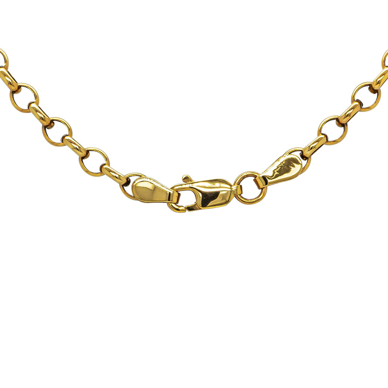 Deja Vu 9ct Yellow Gold Oval Belcher Link Bracelet 19cm - Bracelet - Walker & Hall