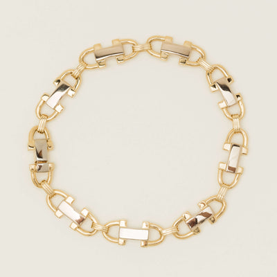 Deja Vu 18ct Yellow & White Gold Fancy Link Bracelet