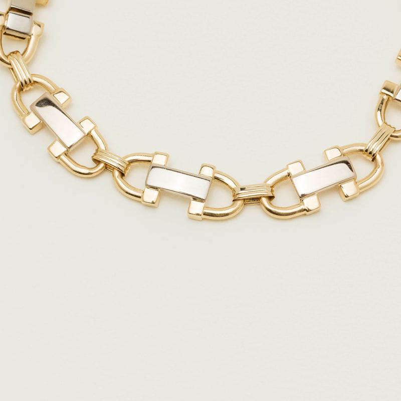 Deja Vu 18ct Yellow & White Gold Fancy Link Bracelet