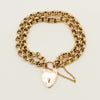 Deja Vu 15ct/9ct Yellow Gold Double Belcher Padlock Bracelet