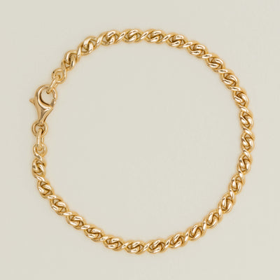 Deja Vu 18ct Yellow Gold Figure-8 Bracelet 20cm