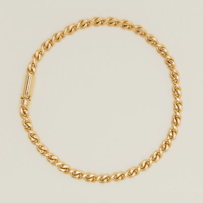 Deja Vu 18ct Yellow Gold Figure-8 Bracelet 23cm