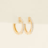 9ct Yellow Gold Diamond Huggie Earrings - Earrings - Walker & Hall