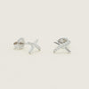9ct White Gold Diamond Kiss Earrings - Earrings - Walker & Hall