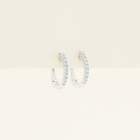18ct White Gold .11ct Diamond Cosy Earrings - Earrings - Walker & Hall