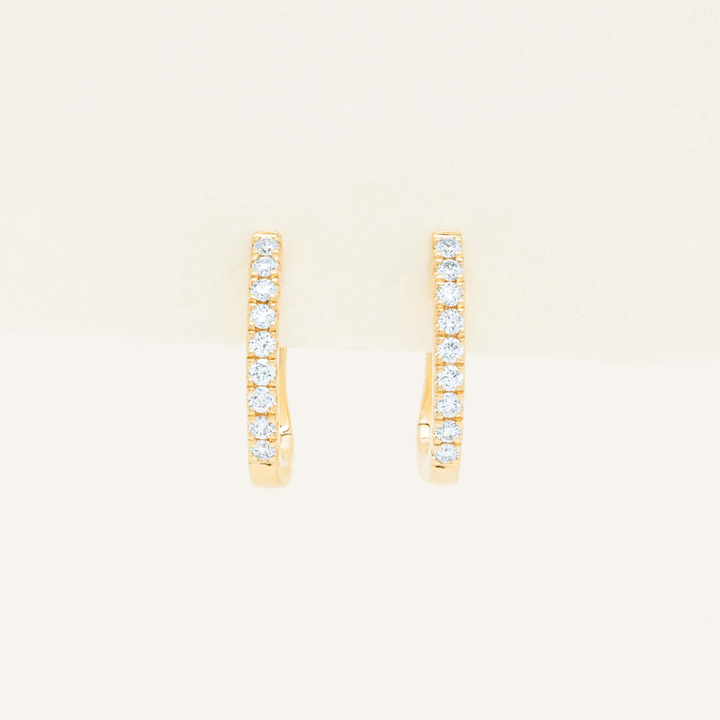 18ct Yellow Gold .11ct Diamond Cosy Earrings - Earrings - Walker & Hall